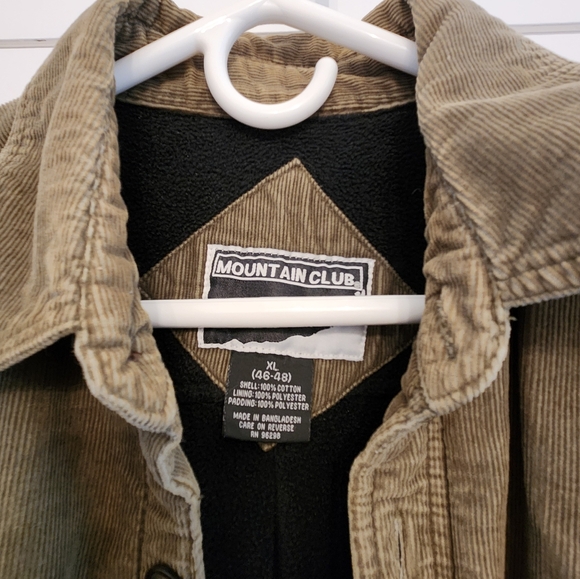 Corduroy Shirt/Jacket Fleece Lined XL - Picture 3 of 3